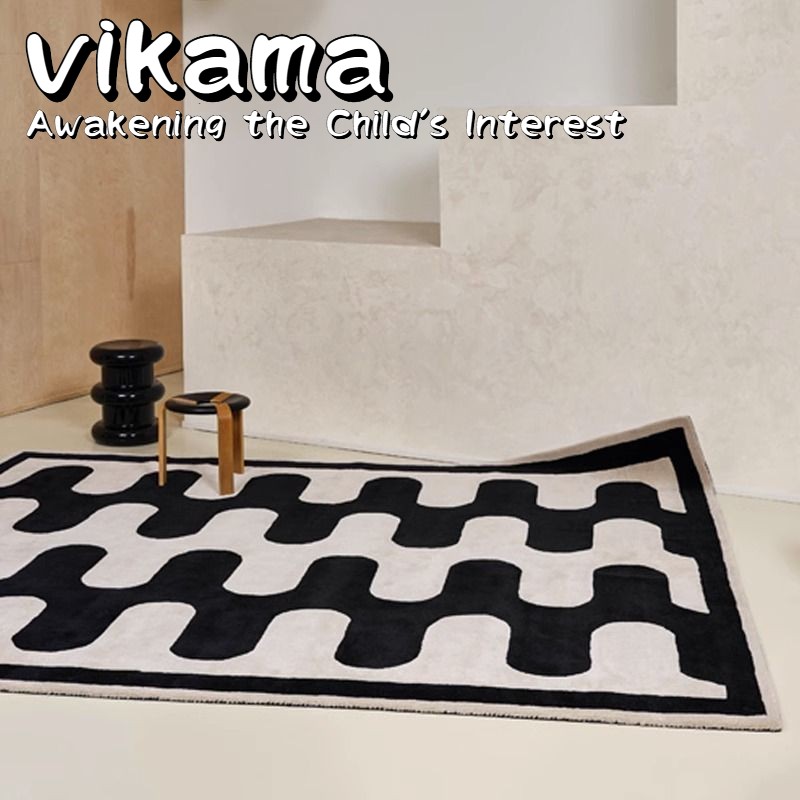 VIKAMA Simple Lines Plush Faux - Home Bathroom Design Simple avis et prix